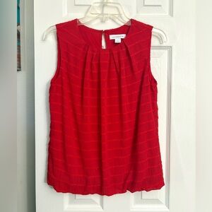 Liz Claiborne Vibrant Red Textured Blouse